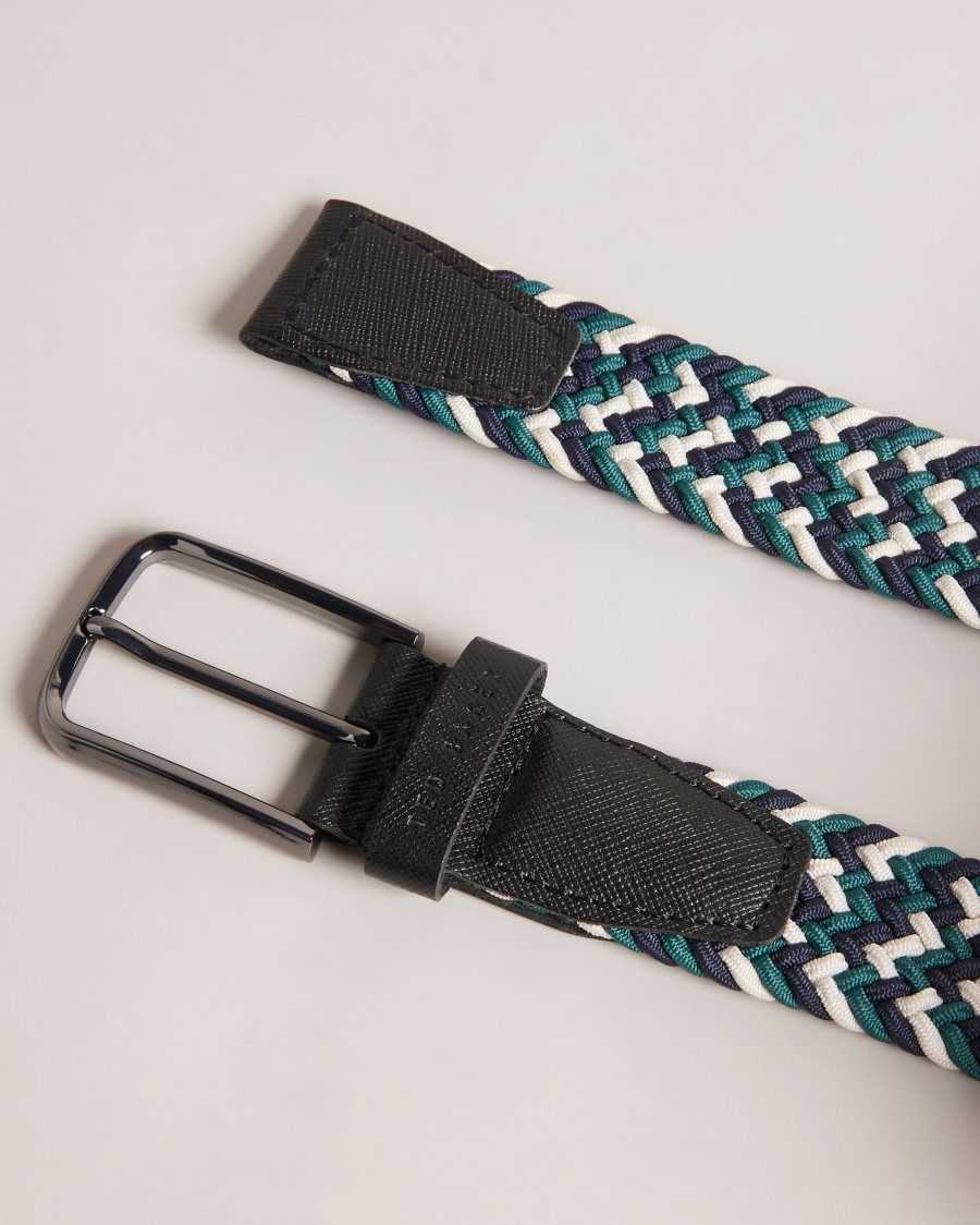 Ted Baker Strech Woven Elastic Belt Black | 96271-GJNV