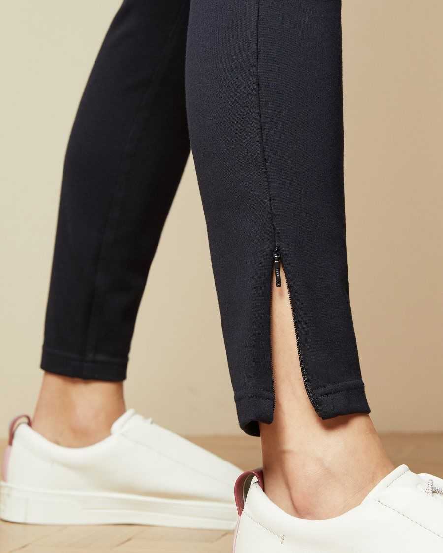 Ted Baker Strenti Skinny Zip Cuff Ponti Jeggings Dark Blue | 15246-GKZT