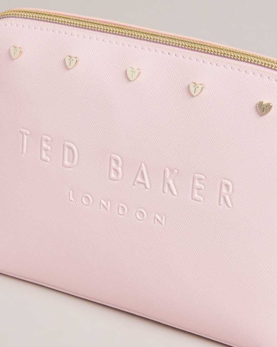 Ted Baker Studel Studded Heart Makeup Bag Pale Pink | 71402-WZGR