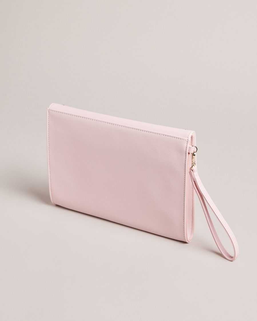 Ted Baker Studeli Studded Heart Clutch Pale Pink | 04351-LSVI