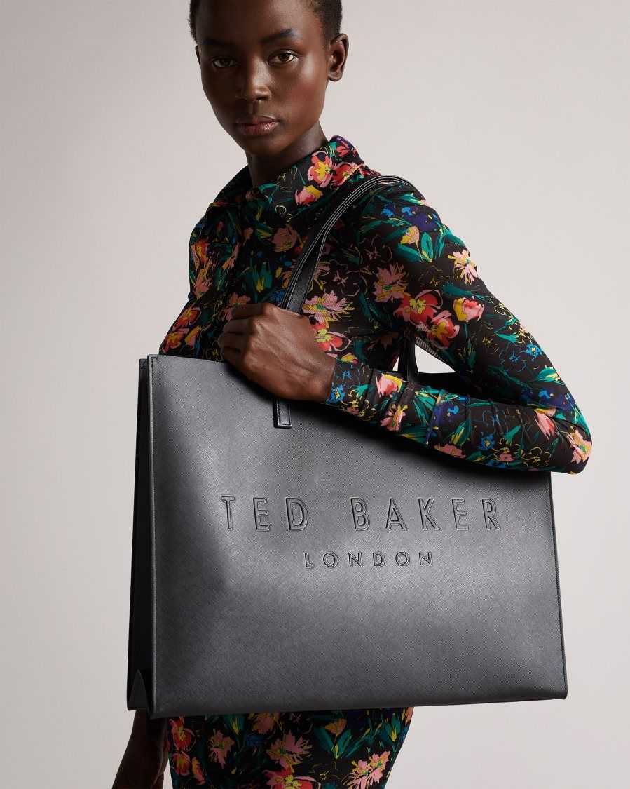 Ted Baker Sukicon Large Icon Bag Black | 87049-BZOS