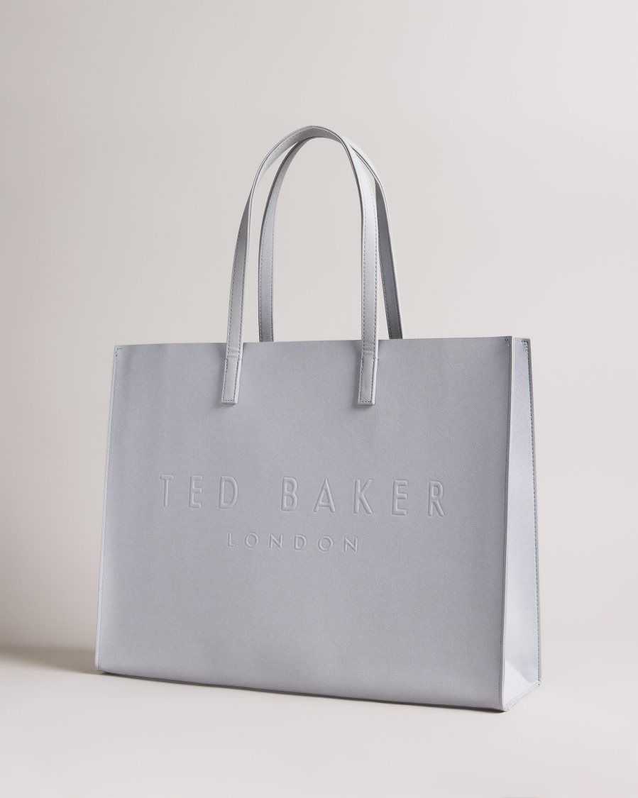 Ted Baker Sukicon Large Icon Bag Light Grey | 47520-WZHX