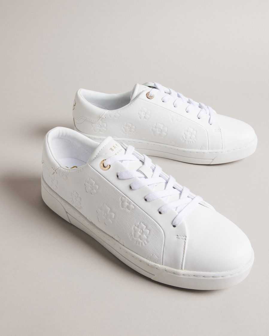 Ted Baker Taliy Magnolia Cupsole Trainers White | 41572-AXLT