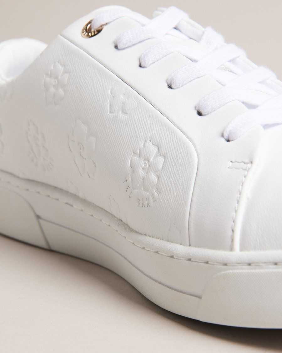 Ted Baker Taliy Magnolia Cupsole Trainers White | 41572-AXLT