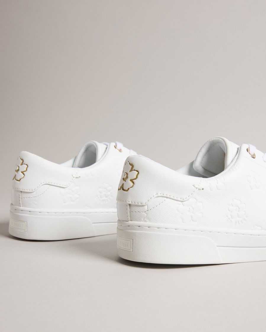 Ted Baker Taliy Magnolia Cupsole Trainers White | 41572-AXLT