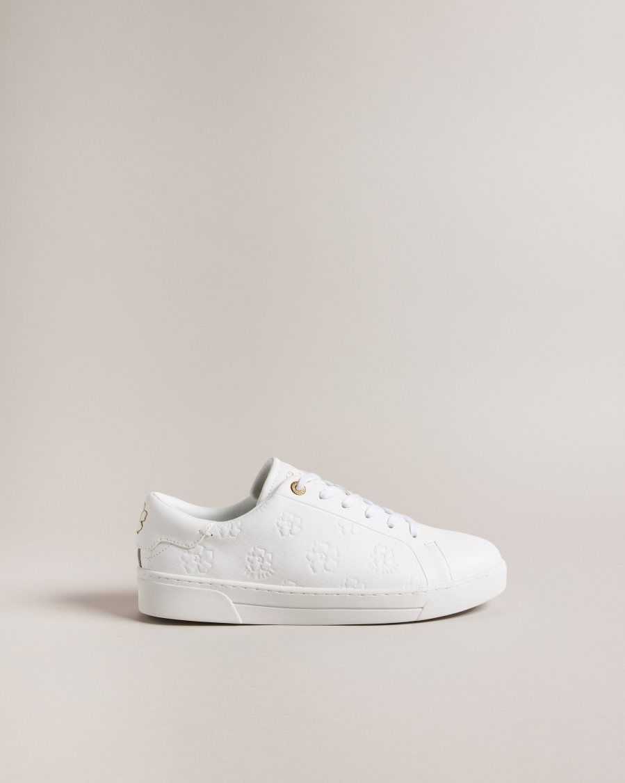 Ted Baker Taliy Magnolia Cupsole Trainers White | 41572-AXLT