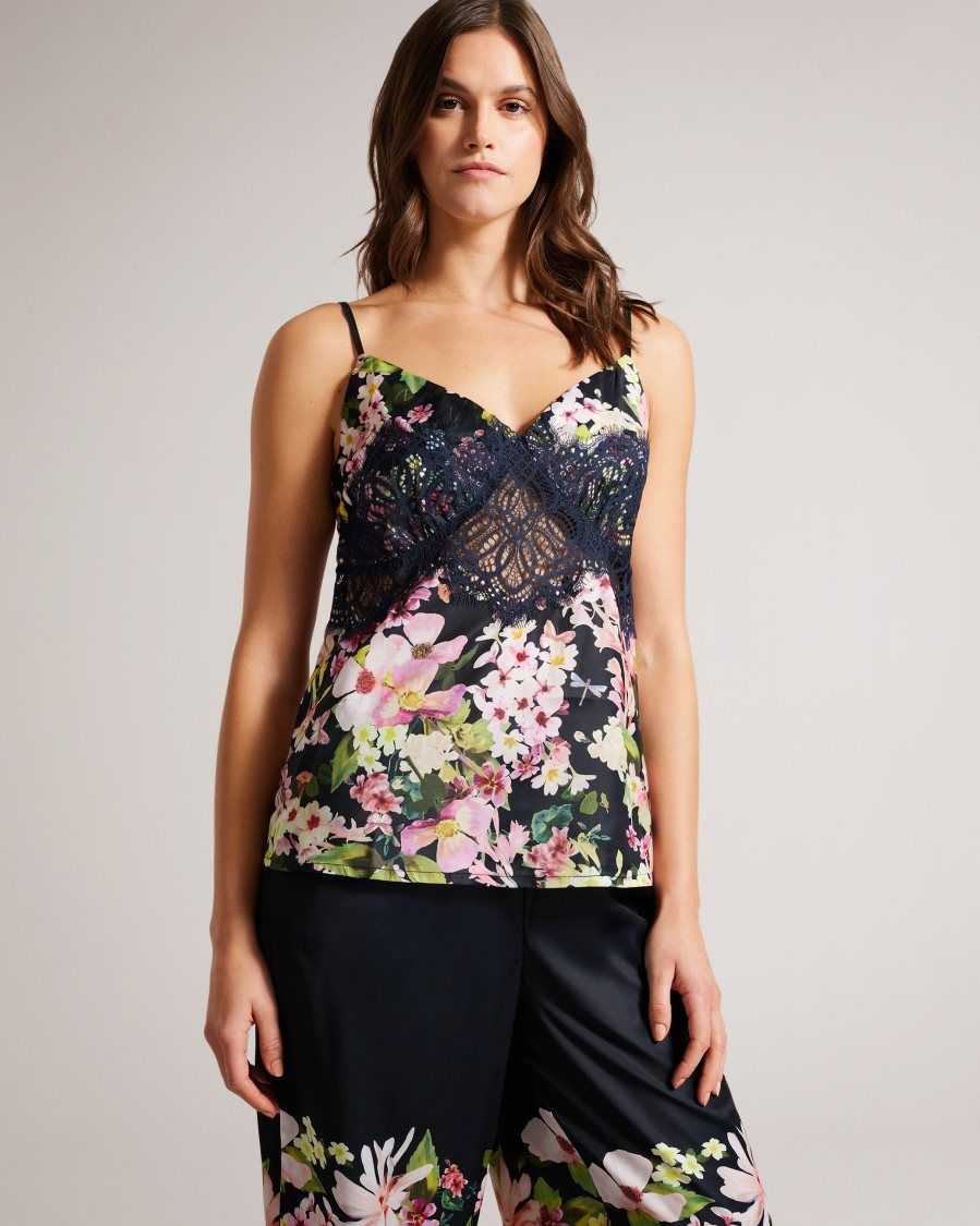 Ted Baker Tashhha Floral Cami Pyjama Set Navy | 53920-BFAX