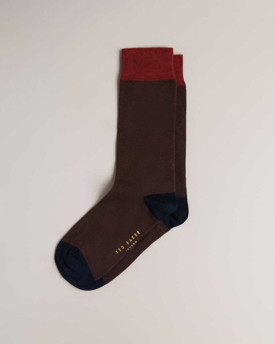 Ted Baker Tedtext Semi Plain Socks Orange | 20467-MSZP