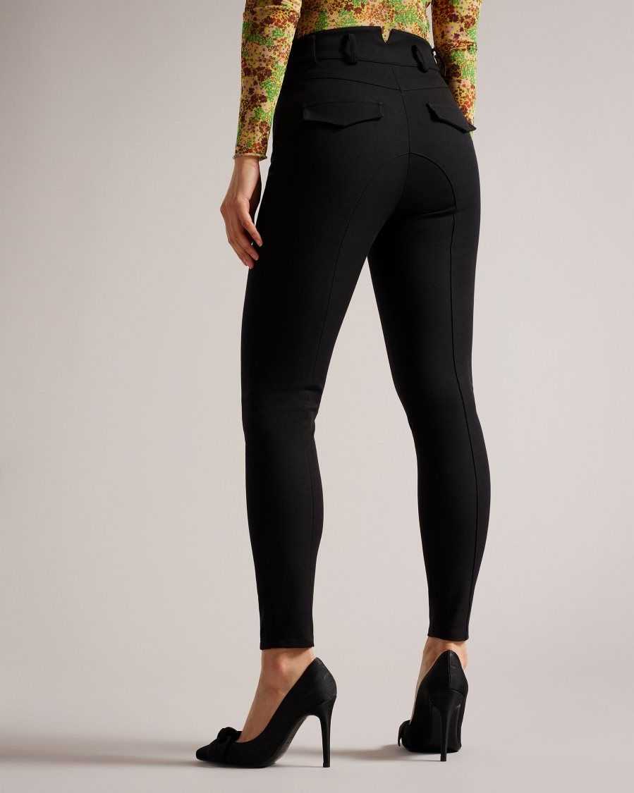 Ted Baker Tesia Panelled Trousers Black | 94581-DKXN