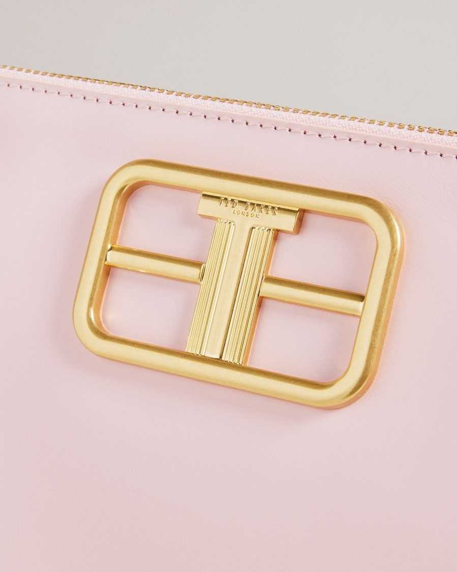 Ted Baker Tikila Statement Hardware Clutch Pale Pink | 58074-OAQD