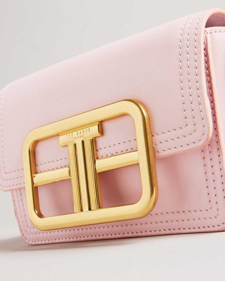 Ted Baker Tikisha Statement Hardware Mini Crossbody Bag Pale Pink | 02143-EWSH