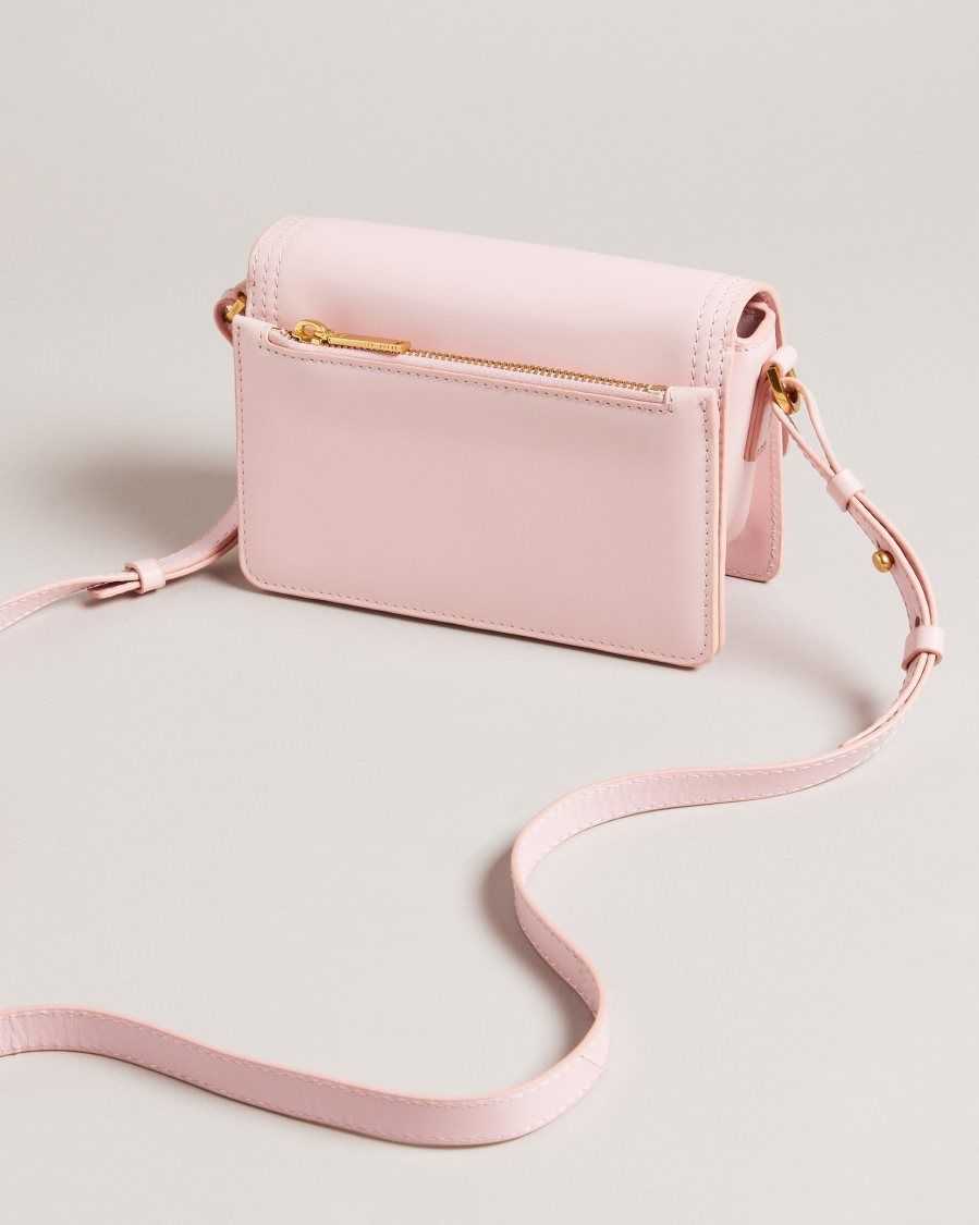 Ted Baker Tikisha Statement Hardware Mini Crossbody Bag Pale Pink | 02143-EWSH