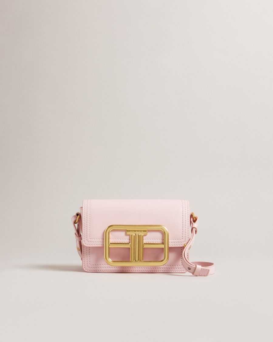 Ted Baker Tikisha Statement Hardware Mini Crossbody Bag Pale Pink | 02143-EWSH