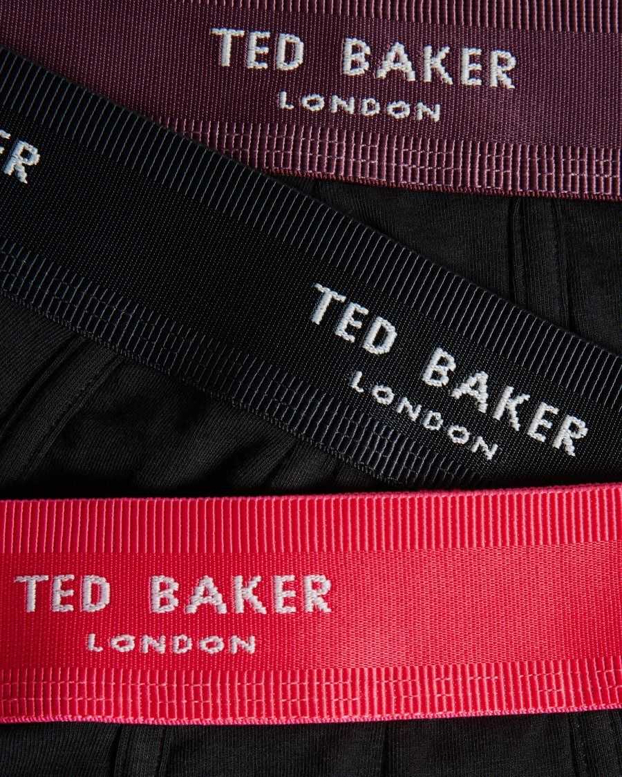 Ted Baker Timeo 3 Pack Assorted Trunks Black | 82653-NKQZ