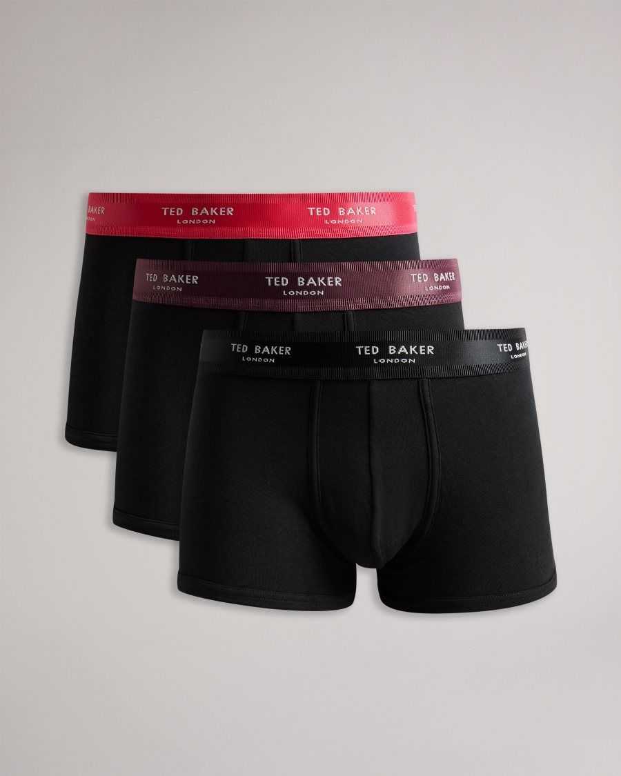 Ted Baker Timeo 3 Pack Assorted Trunks Black | 82653-NKQZ