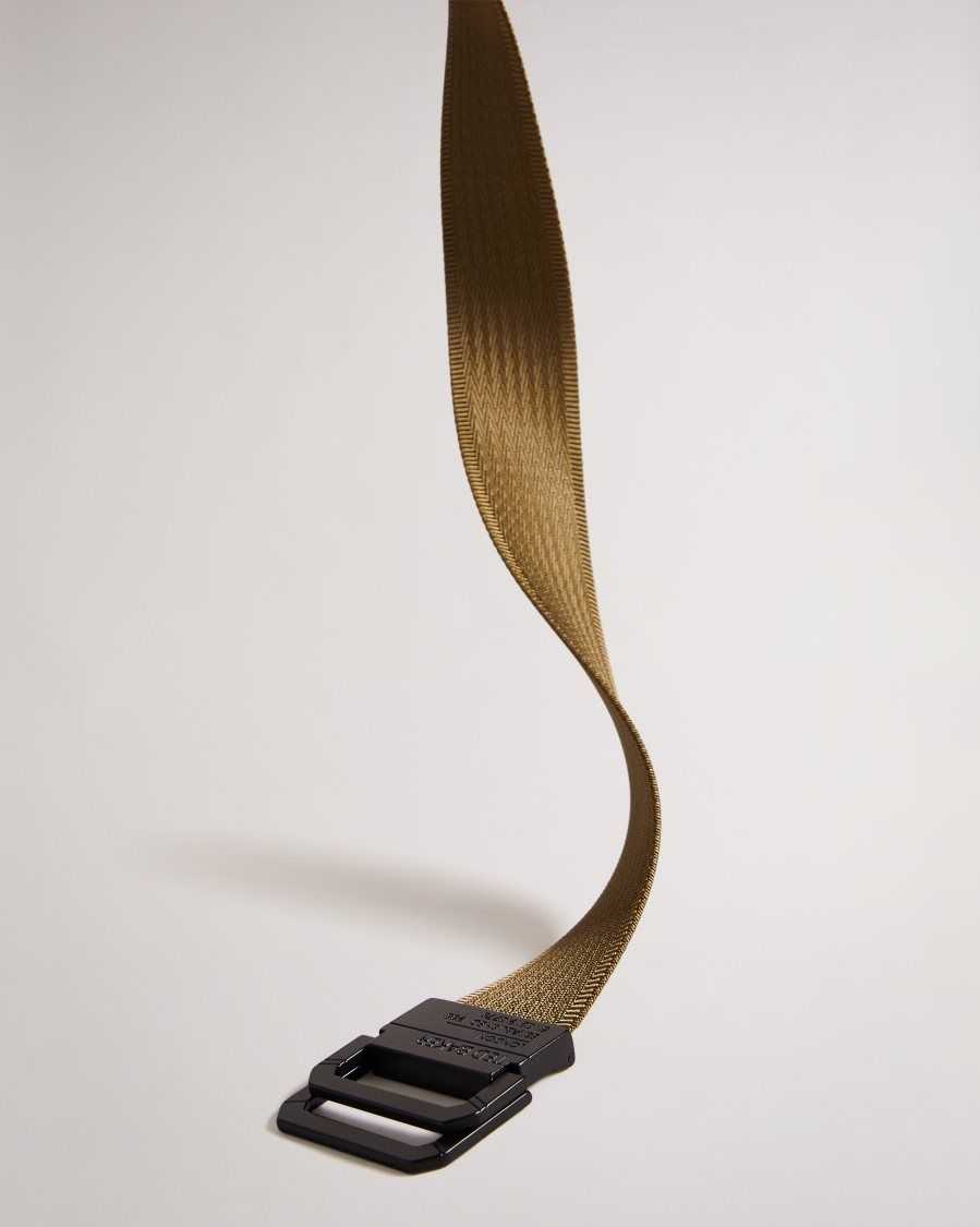 Ted Baker Timmey Woven Belt Khaki | 43706-WSBH