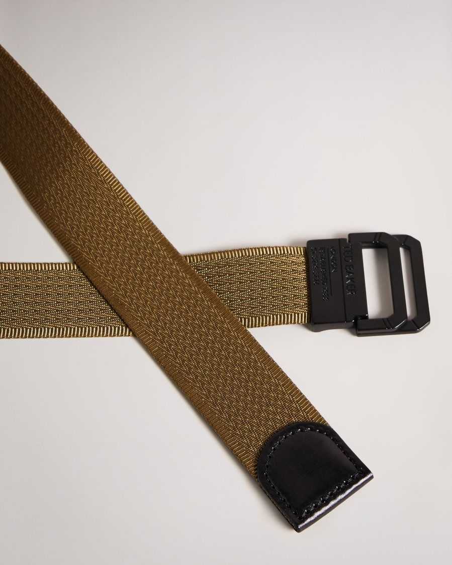 Ted Baker Timmey Woven Belt Khaki | 43706-WSBH