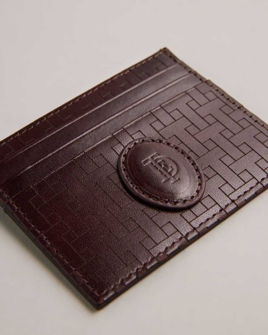 Ted Baker Tobies T Monogram Card Holder Brown-Chocolate | 08314-BHZC