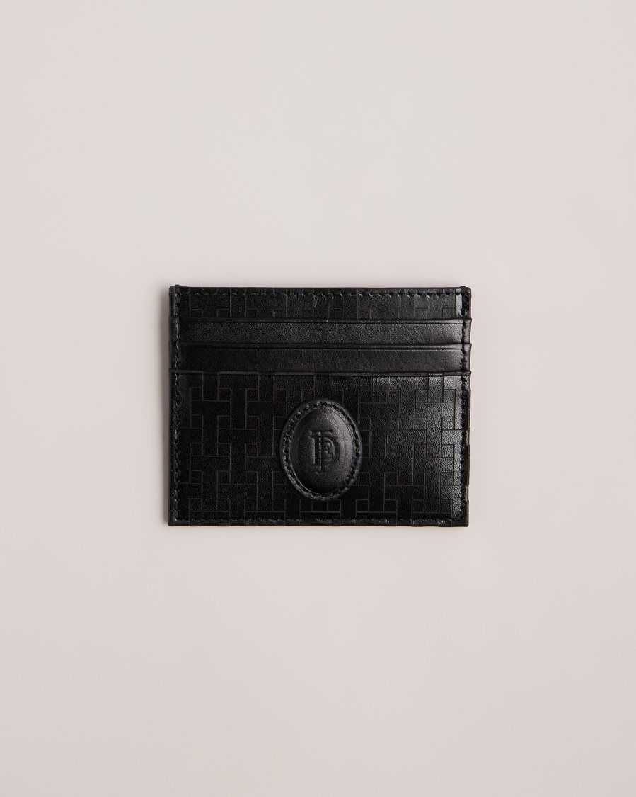 Ted Baker Tobies T Monogram Card Holder Black | 21307-TIRW