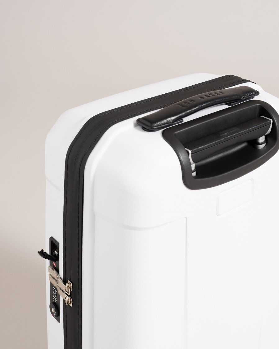 Ted Baker Travl Small Trolley Suitcase White | 37258-PCMY