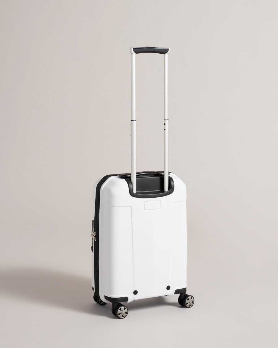 Ted Baker Travl Small Trolley Suitcase White | 37258-PCMY