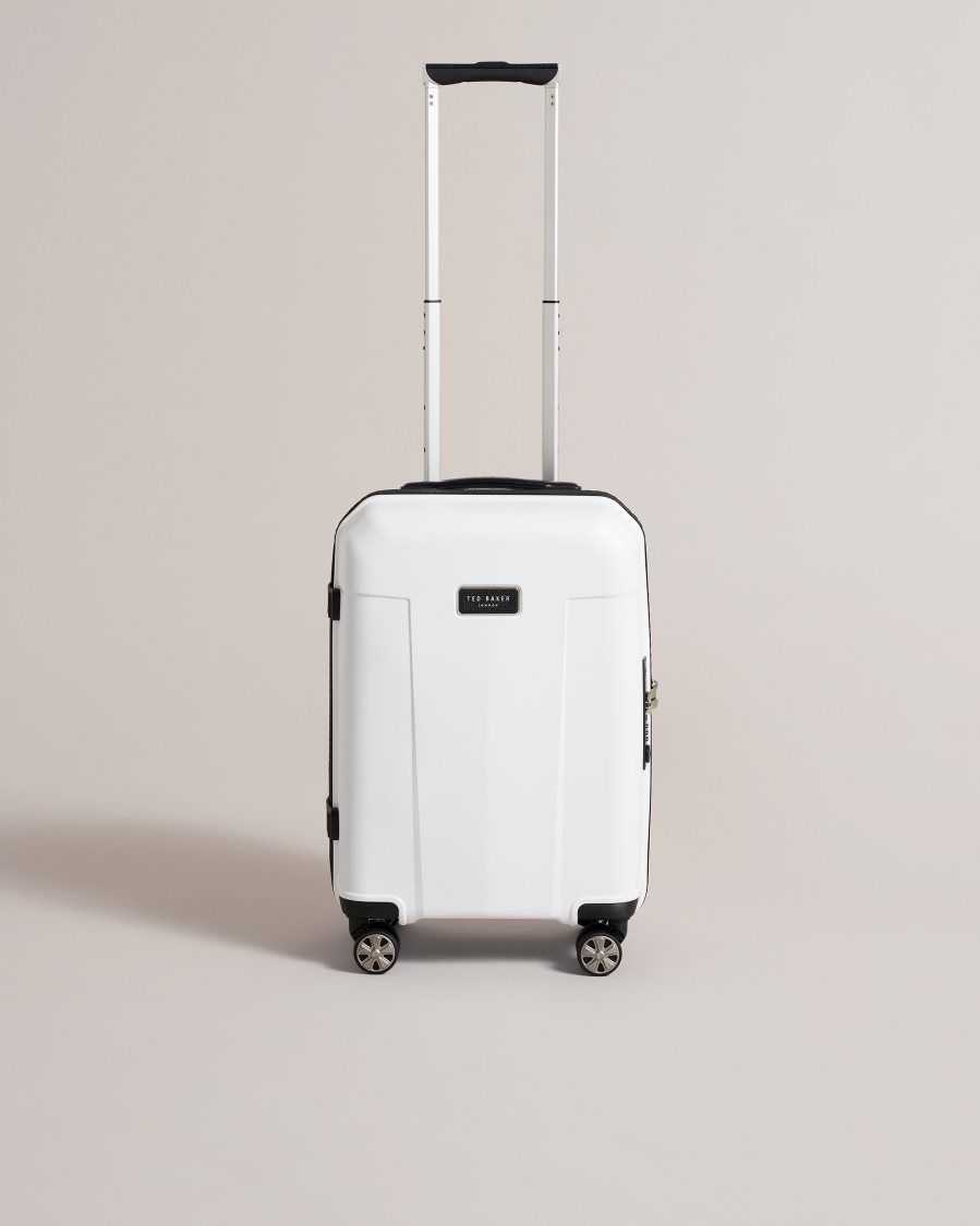 Ted Baker Travl Small Trolley Suitcase White | 37258-PCMY