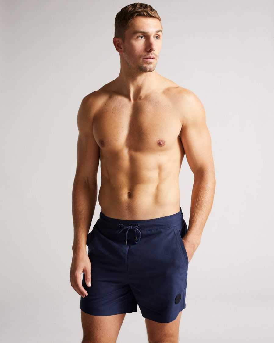 Ted Baker Trehil Plain Swim Shorts Navy | 69754-MYCX