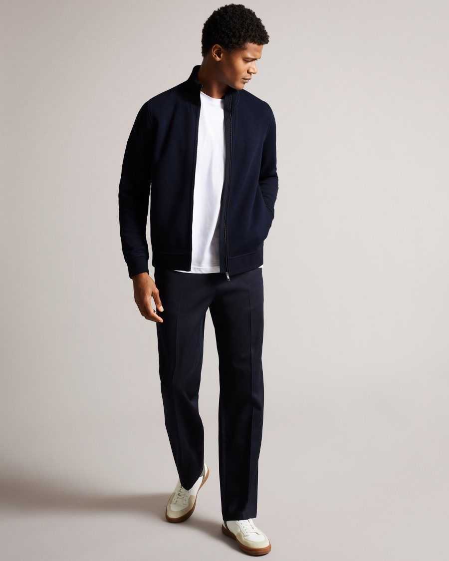 Ted Baker Tymos Long Sleeve Zip Through Jacket Navy | 49203-QCRI