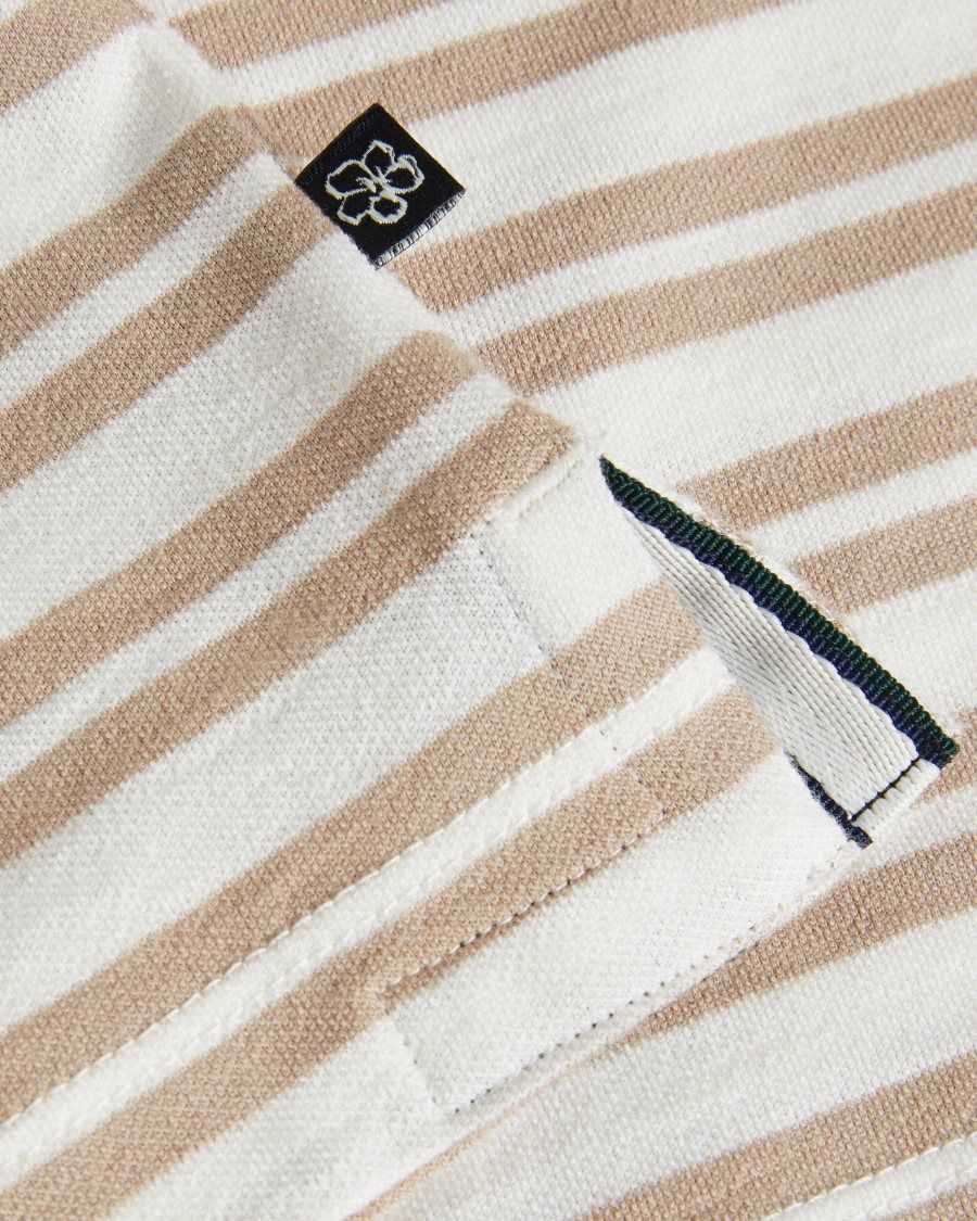 Ted Baker Vadell Short Sleeve Regular Fit Striped T-Shirt Light Brown | 79123-ASXV