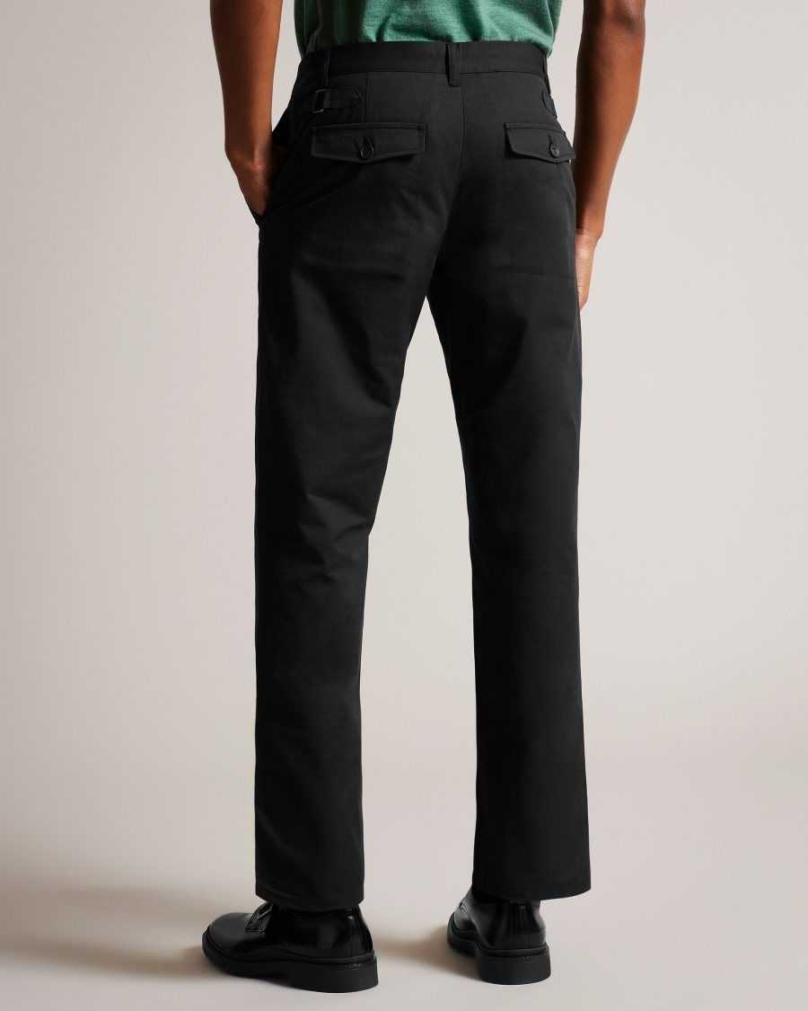 Ted Baker Vedra Tapered Leg Tailored Trousers Black | 46835-AQRI