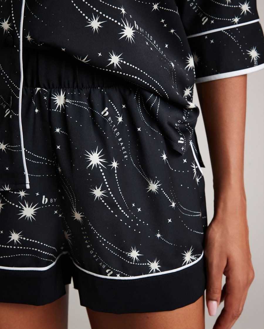 Ted Baker Vesela Star Print Pyjama Set Black | 61042-VBWI