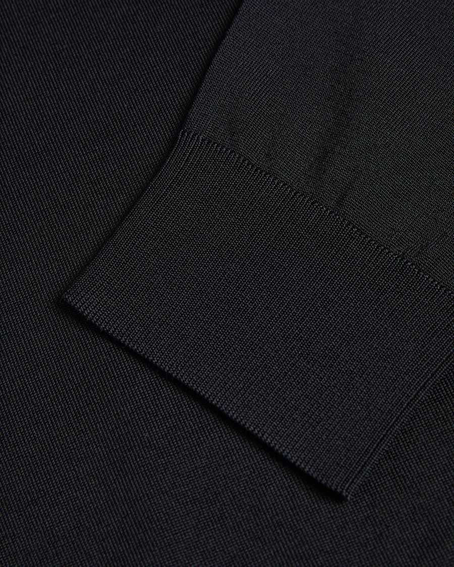 Ted Baker Viba Long Sleeve Regular Half Zip Rayon Polo Black | 18324-VKSP