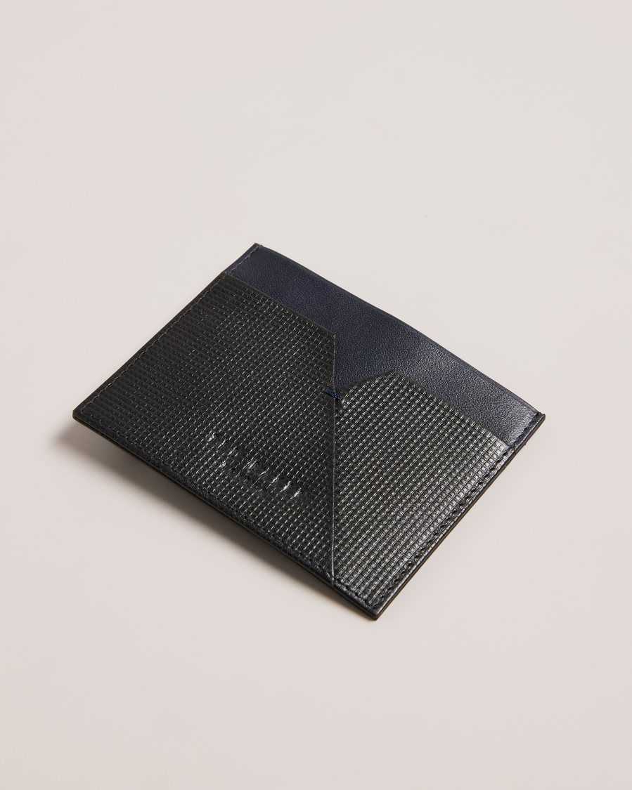 Ted Baker Viktree Textured Leather Wallet And Cardholder Set Black | 03872-CJIS