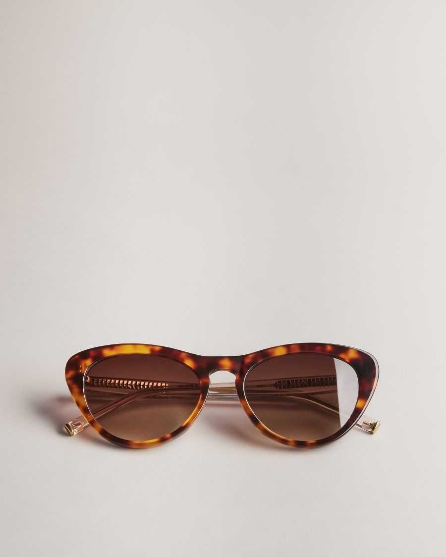 Ted Baker Violets Cat Eye Frame Sunglasses Tortoiseshell | 19268-ISMU