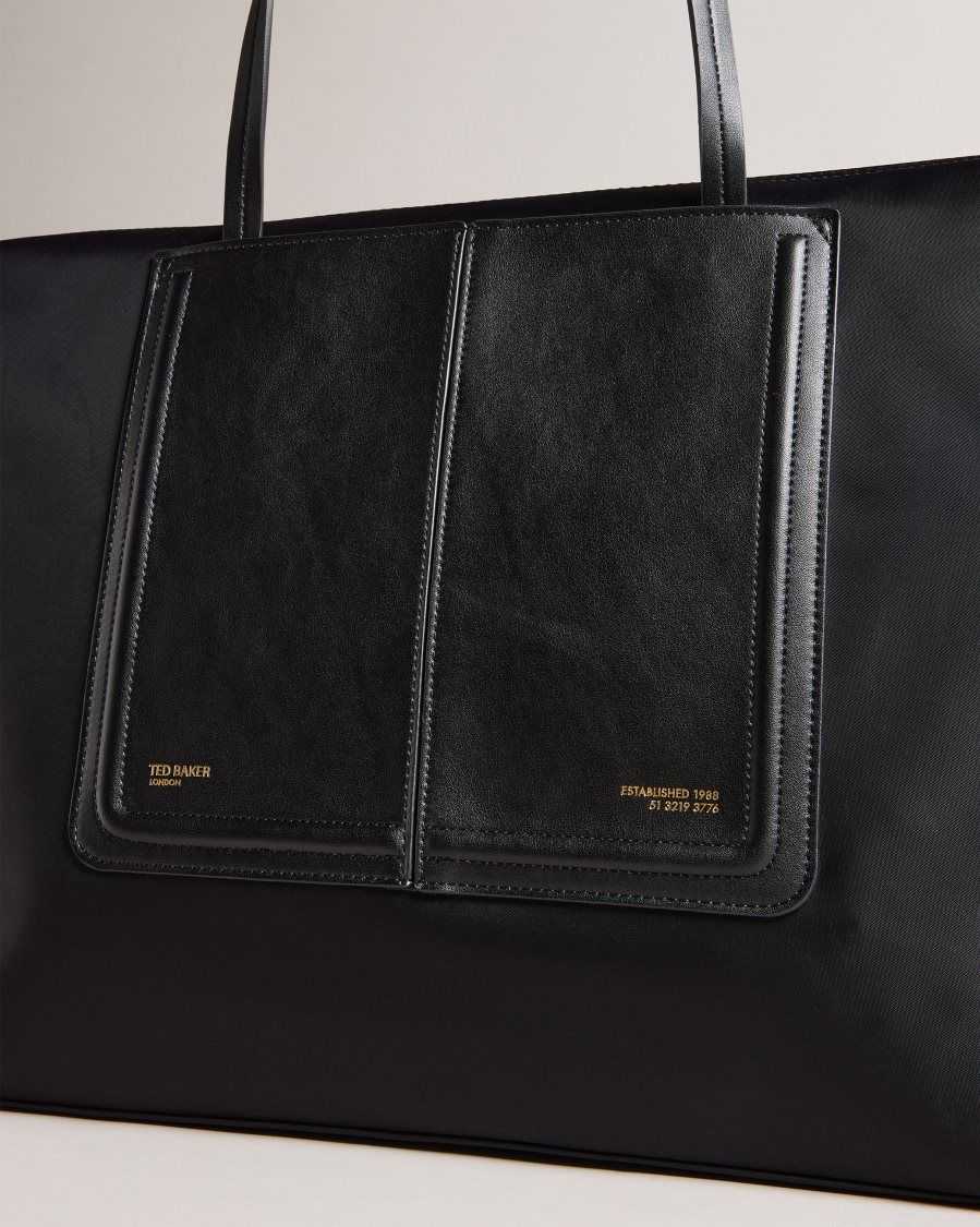 Ted Baker Voyaage Nylon Tote Black | 05761-FIMK