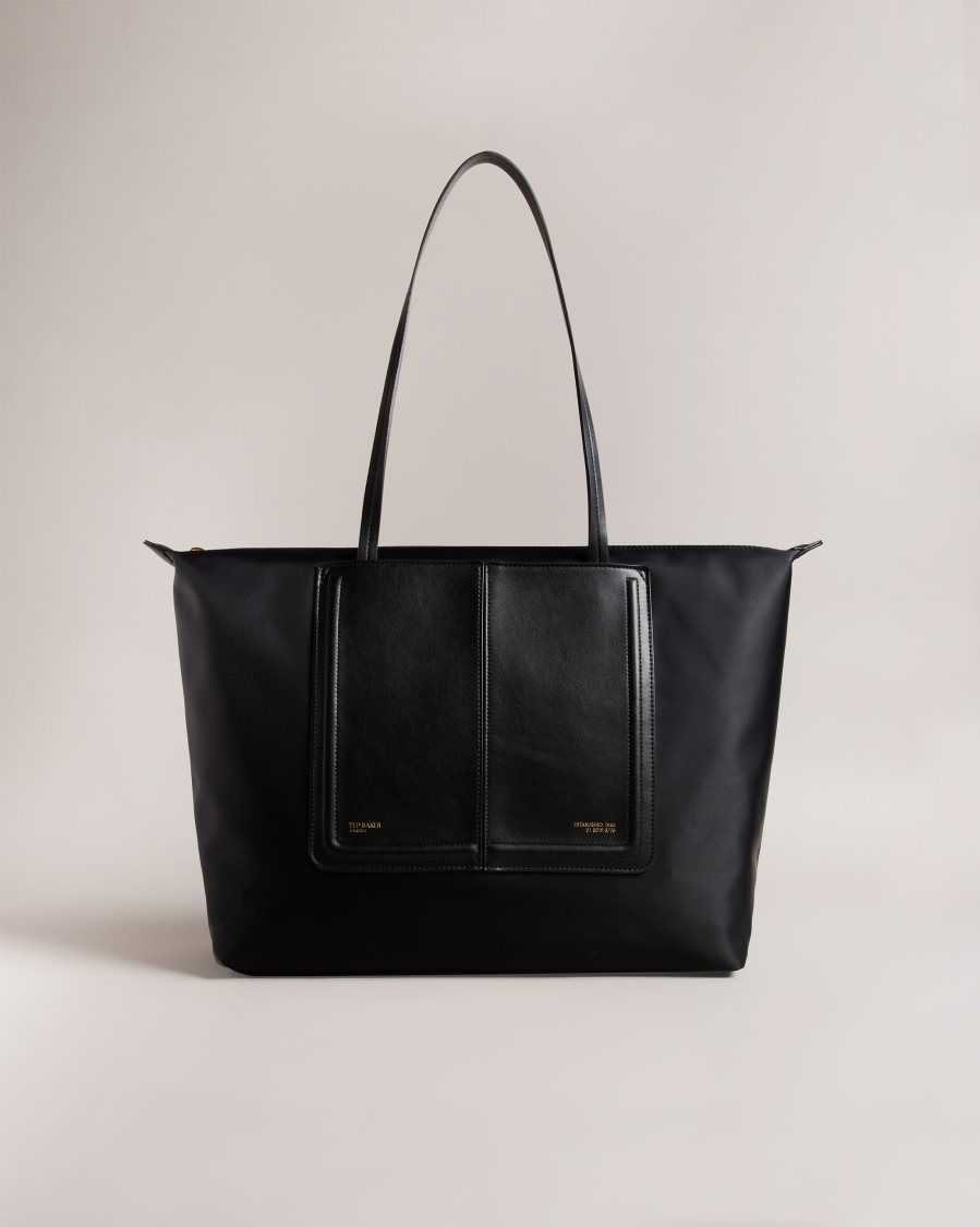 Ted Baker Voyaage Nylon Tote Black | 05761-FIMK