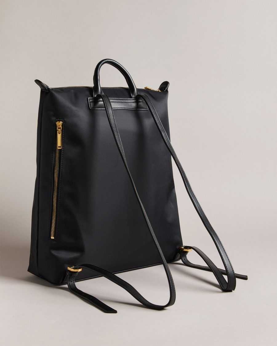 Ted Baker Voyer Nylon Slim Backpack Black | 83719-KBIC