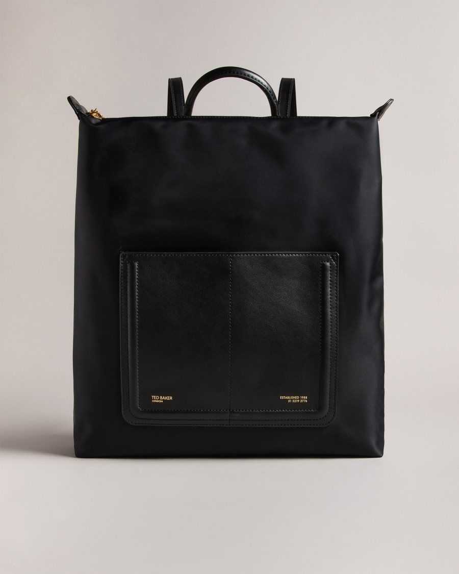 Ted Baker Voyer Nylon Slim Backpack Black | 83719-KBIC