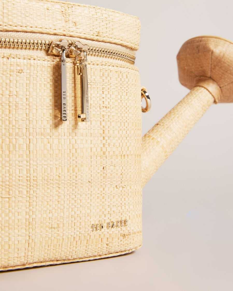 Ted Baker Watrcan Straw Watering Can Cross Body Bag Natural | 24659-TGLH