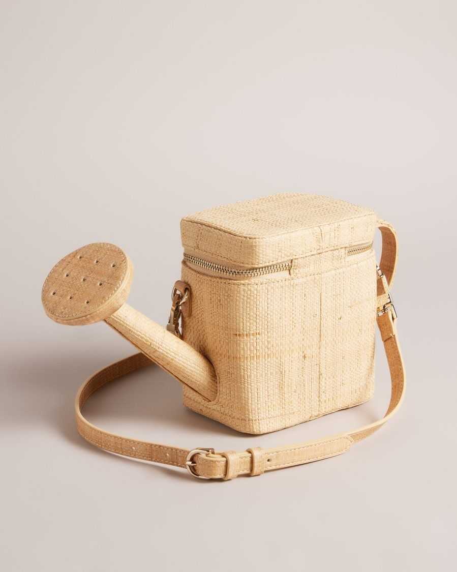 Ted Baker Watrcan Straw Watering Can Cross Body Bag Natural | 24659-TGLH