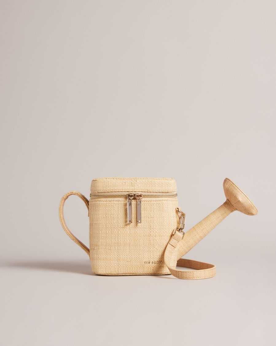 Ted Baker Watrcan Straw Watering Can Cross Body Bag Natural | 24659-TGLH