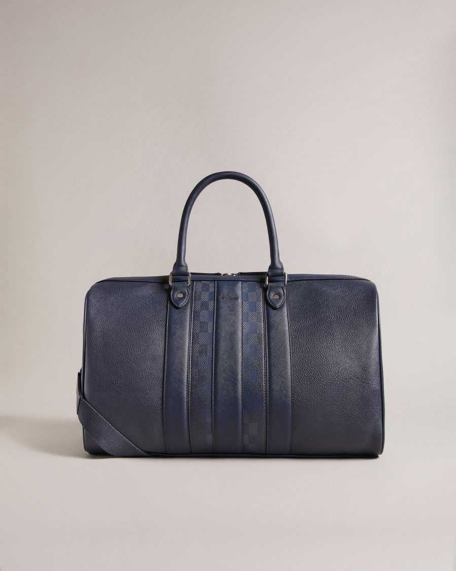 Ted Baker Waylin House Check PU Holdall Navy | 49312-IHWP