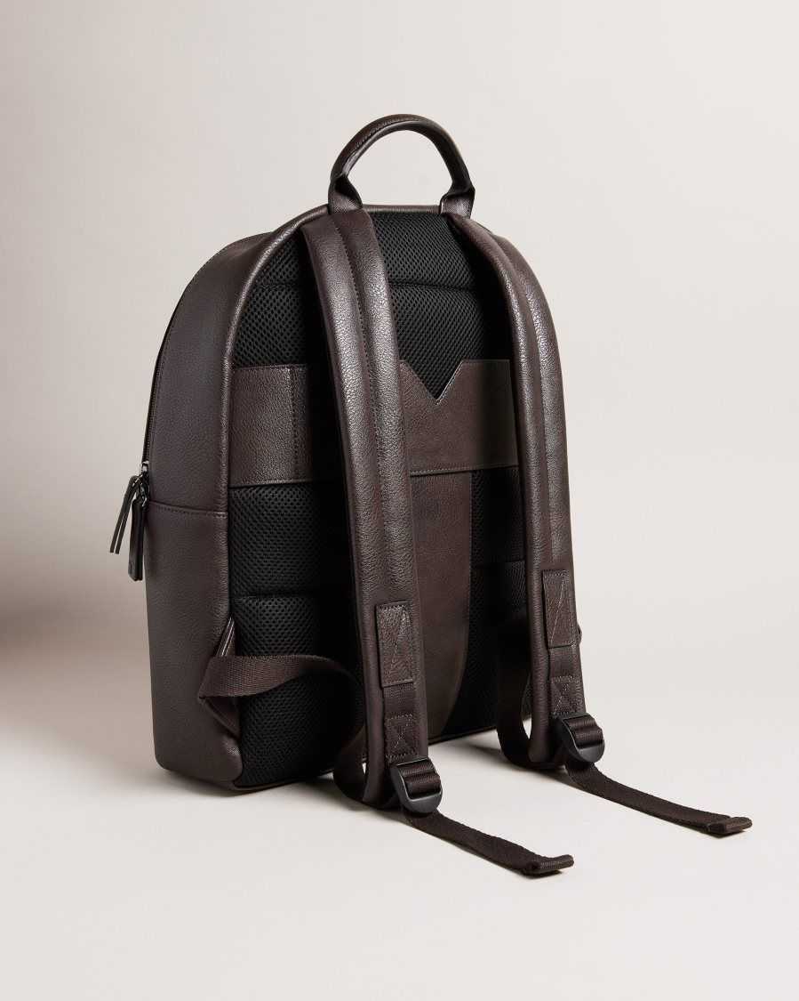 Ted Baker Waynor House Check PU Backpack Brown-Chocolate | 09576-IUXF