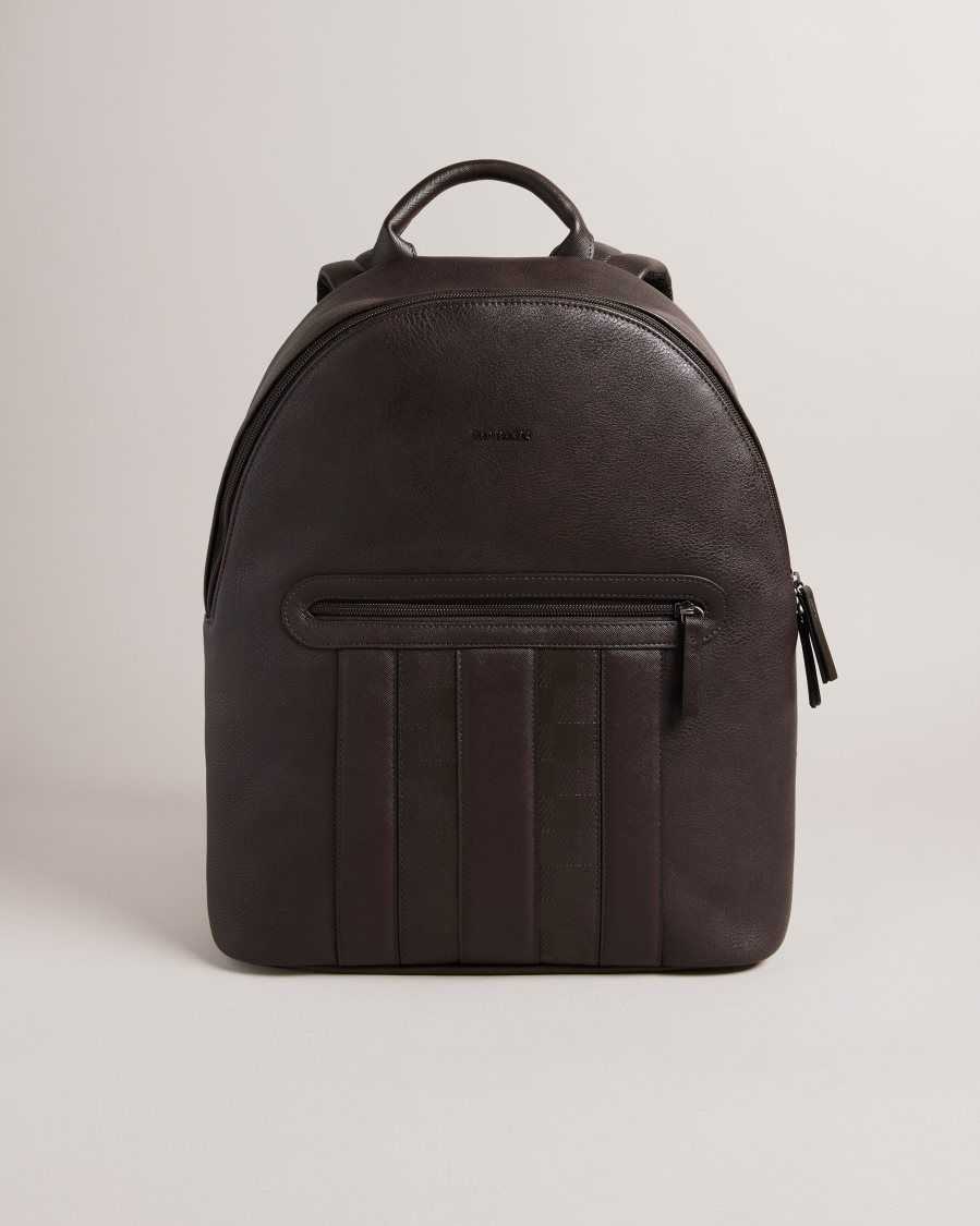 Ted Baker Waynor House Check PU Backpack Brown-Chocolate | 09576-IUXF