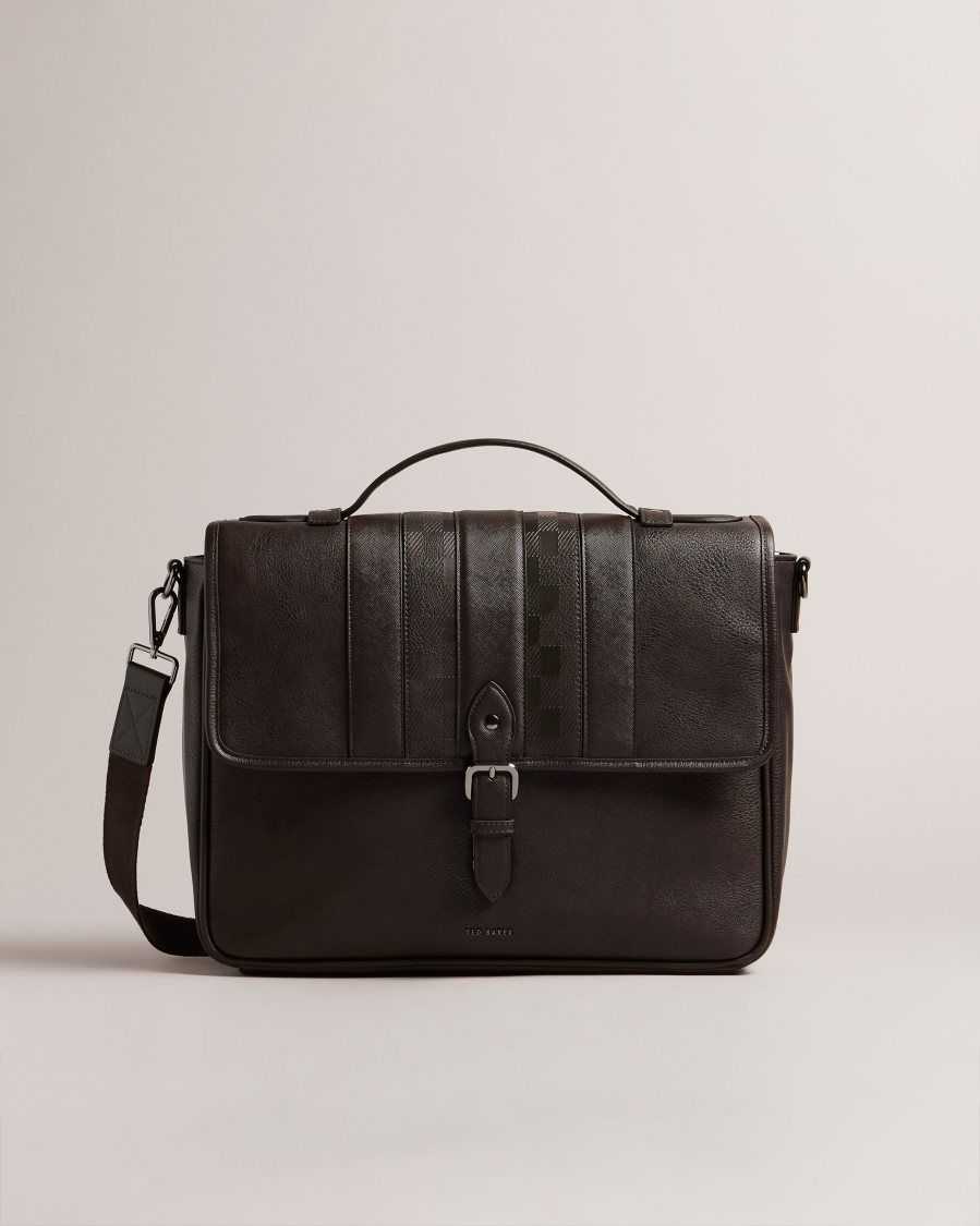 Ted Baker Wayvees House Check PU Satchel Brown-Chocolate | 25347-LXWN