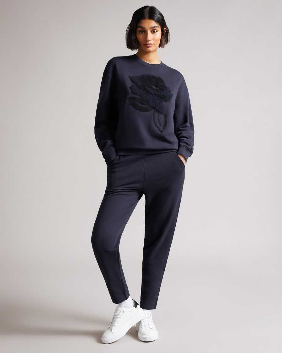 Ted Baker Welda Flower Patch Jogger Navy | 21530-HYEI