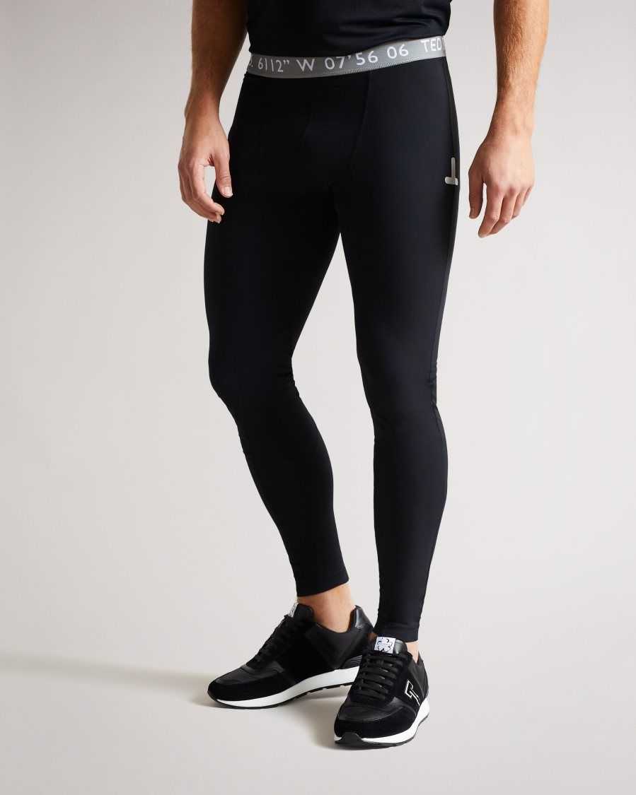 Ted Baker Wiggins Active Sport Leggings Black | 85079-AXMV