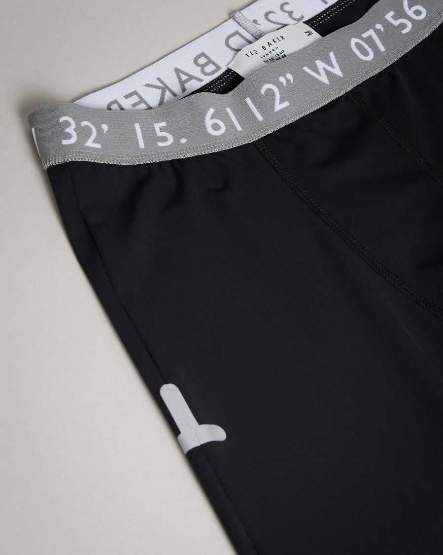 Ted Baker Wiggins Active Sport Leggings Black | 85079-AXMV