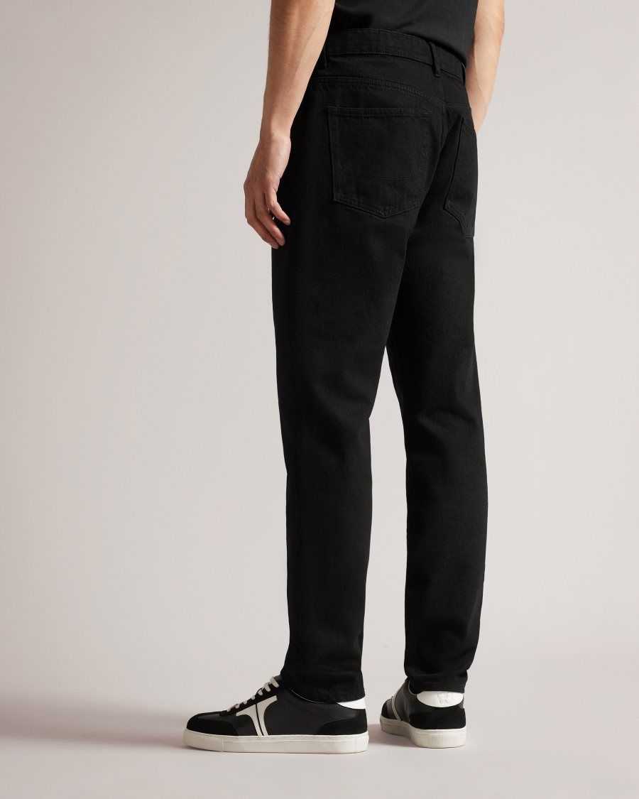 Ted Baker Wooltun Straight Leg Jeans Black | 49736-ILKS