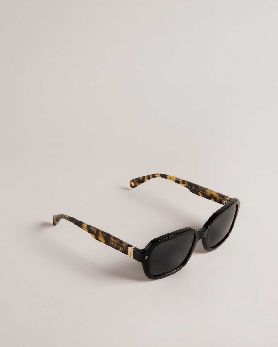 Ted Baker Wyatty Rectangle Acetate Sunglasses Black | 20149-EBOR